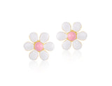 18K Gold Baby Girl Flower Earrings - Fine Jewellery - My Baby Babbles