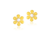 18K Gold Flower Earrings - Fine Jewellery - My Baby Babbles