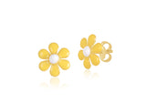 18K Gold Flower Earrings - Fine Jewellery - My Baby Babbles