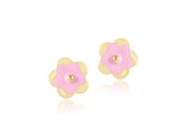18K Gold Pink Blossom's Duet Earrings <br> Le Fleur Collection