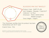 18K Gold Blossom's Pink Duet Bracelet <br> Le Fleur Collection
