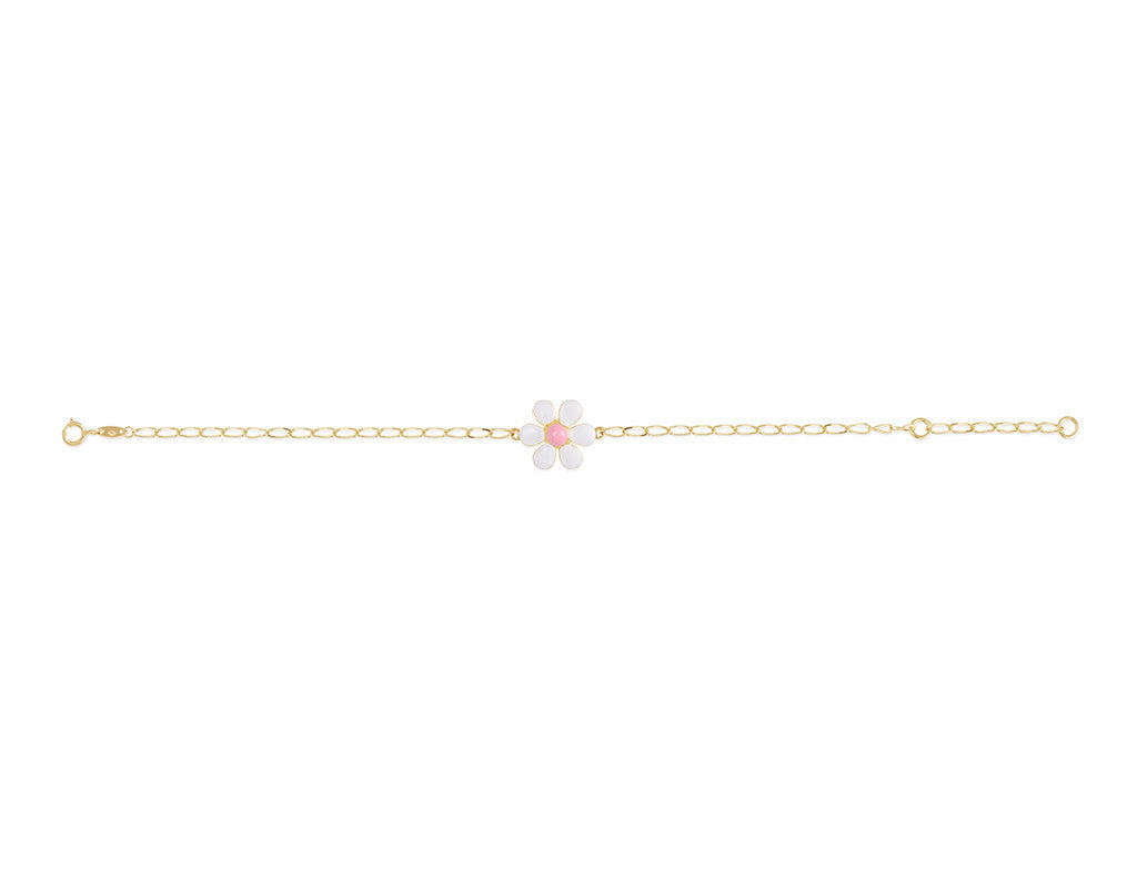 18K Gold Baby Girl Flower Bracelet - Fine Jewellery - My Baby Babbles