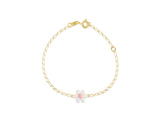 18K Gold Baby Girl Flower Bracelet - Fine Jewellery - My Baby Babbles