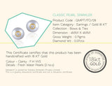 18K Gold Classic Pearl Sparkler Earrings <br> Bows & Ties Collection