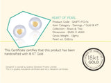 18K Gold Heart of Pearl Earrings <br> Bows & Ties Collection