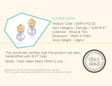 18K Gold Flower Drop Earrings <br> Bows & Ties Collection