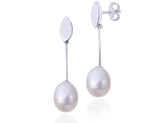 18K Gold Pearl Danglers Earrings <br> Bows & Ties Collection