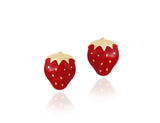 18K Gold Very Berry Strawberry Earrings <br> Gemberry Collection