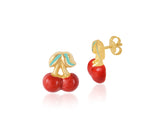 18K Gold Cherry Love Earrings <br> Gemberry Collection