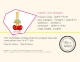 18K Gold Cherry Love Pendant <br> Gemberry Collection