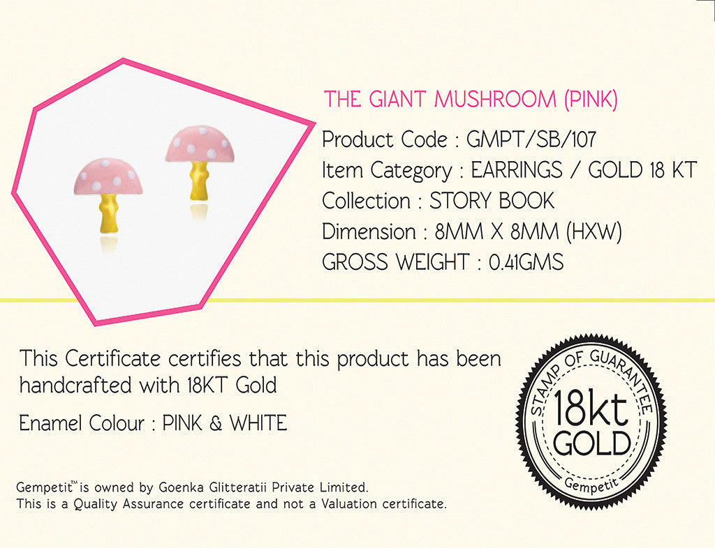 The Giant Mushroom Earrings <br> Storybook Collection<br> <span style="font-size: 10px;">More Colours Available</span>