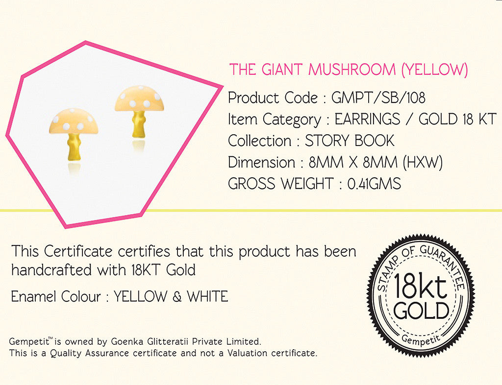 The Giant Mushroom Earrings <br> Storybook Collection<br> <span style="font-size: 10px;">More Colours Available</span>