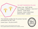The Giant Mushroom Earrings <br> Storybook Collection<br> <span style="font-size: 10px;">More Colours Available</span>