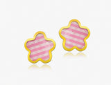 18K Gold The English Flower Earrings <br> Storybook Collection<br> <span style="font-size: 10px;">More Colours Available</span>