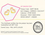 18K Gold My Dancing Pony Earrings <br> Storybook Collection