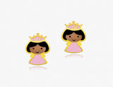 18K Gold Princess of a Faraway Castle Earrings <br> Storybook Collection