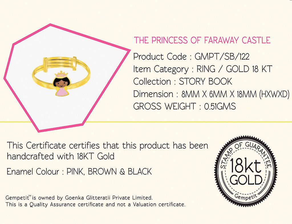 18K Gold The Princess of the Faraway Castle Ring <br> Storybook Collection