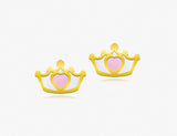 18K Gold The Birthday Crown Earrings <br> Storybook Collection