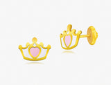 18K Gold The Birthday Crown Earrings <br> Storybook Collection