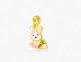 18K Gold Tale of the Hungry Rabbit Pendant <br> Storybook Collection