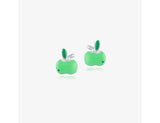 925 Sterling Silver Green Apples Earrings <br> Pop Art Silver Collection