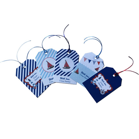 Personalised Gift Tags <br/> Ahoy! Sailor <br><span style="font-size: 10px;">Set of 10</span>