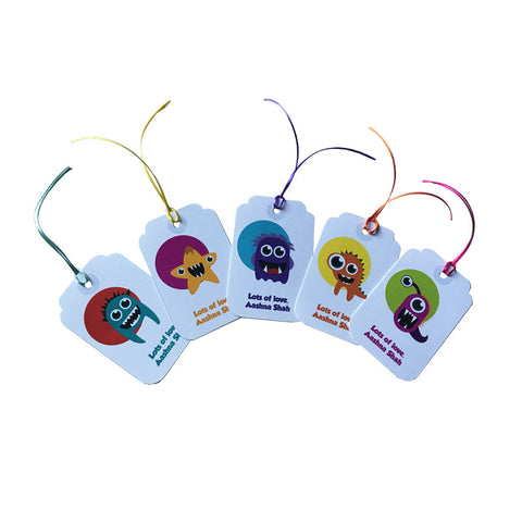Personalised Gift Tags <br/>Cute Monsters <br><span style="font-size: 10px;">Set of 10</span>