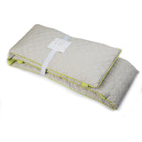 Cot Bumper <br> Grey with Green Stripe