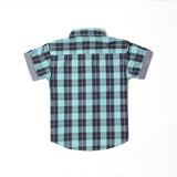 Green/Navy Big Checks Boys Shirt