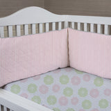 Cot Bumper <br> Pink Pin Stripe