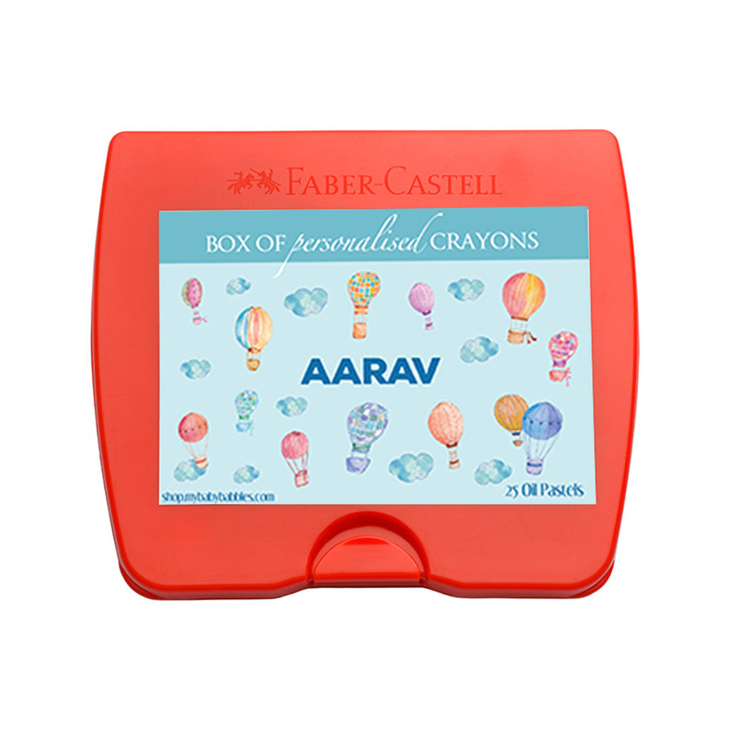 Personalised Sketch Book & Crayon Set <br> Hot Air Balloon