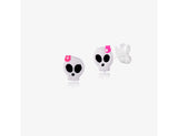 925 Sterling Silver Halloween High Earrings <br> Pop Art Silver Collection