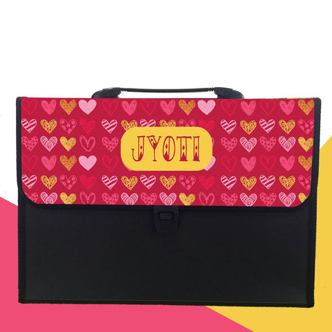 Personalised Folder<br/>Heart Theme