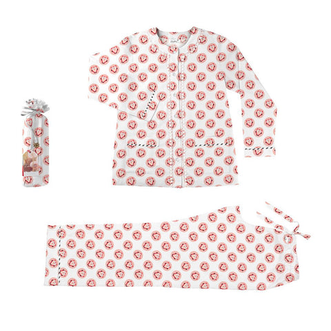 Adult Pyjama Set-Henley Neck <br> Heart in Owl <br> <span style="font-size: 11px; font-family:Helvetica,Arial,sans-serif;">Can Be Personalised</span>