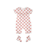 Layette Set with Short-Legged Romper & Booties <br> Heart in Owl <br> <span style="font-size: 11px; font-family:Helvetica,Arial,sans-serif;">Can Be Personalised</span>