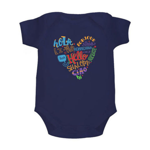 Hello! <br> Organic Cotton Onesie, Can be Personalised