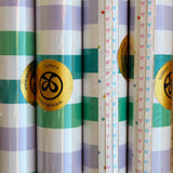 Wrapping Paper <br> Teal Heart, Rose Heart, Confetti & Stripes <br> <span style="font-size: 10px;">Set of 4 Sheets</span>
