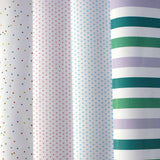 Wrapping Paper <br> Teal Heart, Rose Heart, Confetti & Stripes <br> <span style="font-size: 10px;">Set of 4 Sheets</span>
