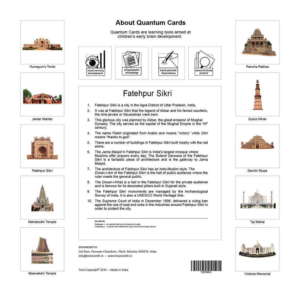 Quantum Cards <br> Indian Monuments