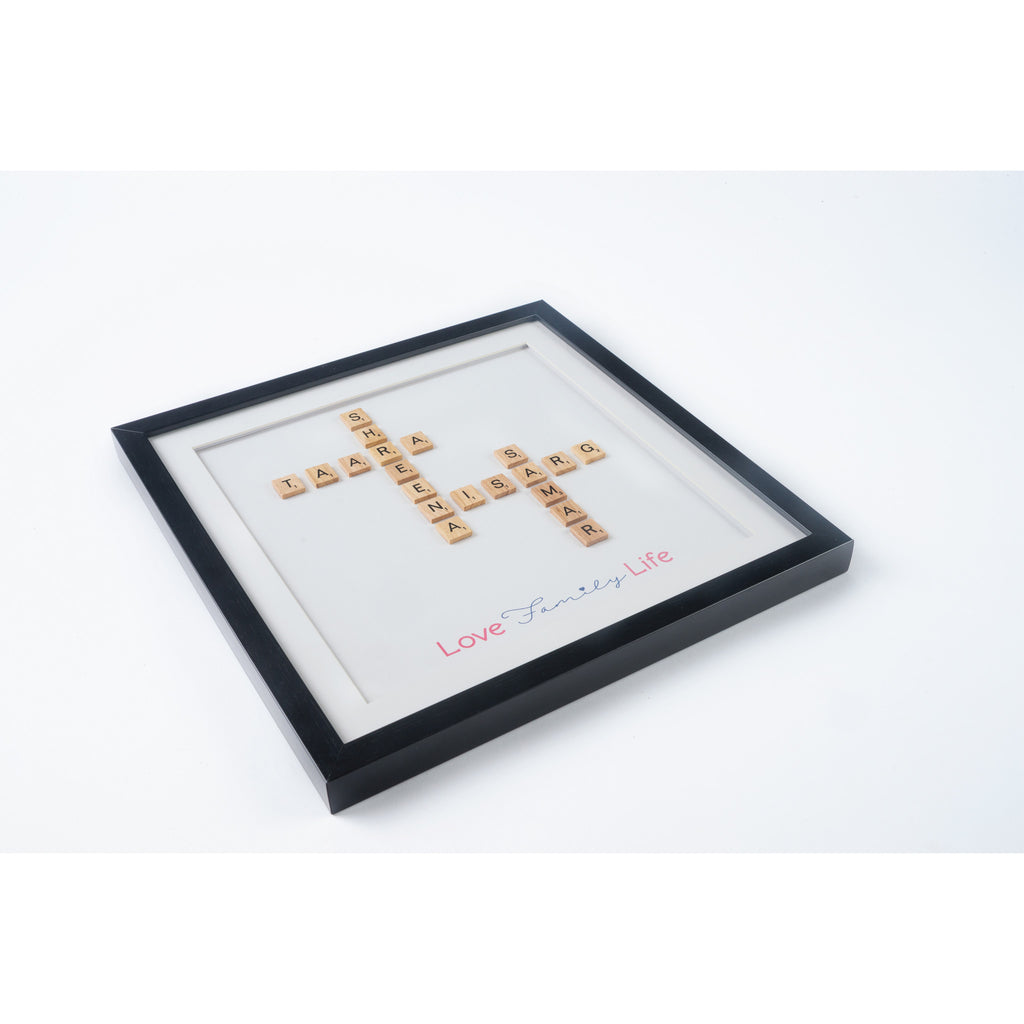 Intertwined Family Scrabble Frame