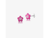 925 Sterling Silver Japanese Blossoms(Small) Earrings <br> Pop Art Silver Collection