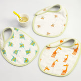 Jungle Jive Muslin Bibs <br> Set of 3