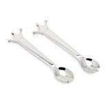 Sterling Silver Feeding Spoon & Fork Set - Majestic