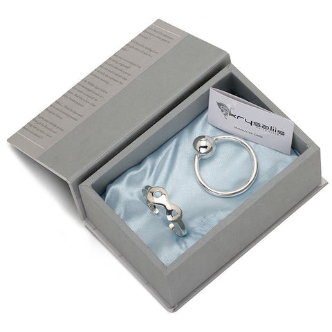 Sterling Silver Gift Set <br> With Circle Bracelet & Single Ring Rattle