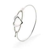 Sterling Silver Bracelet - Cord Heart Bracelet