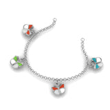 Sterling Silver Bracelet - Butterfly charms