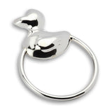 Sterling Silver Rattle & Teether - Duck Ring