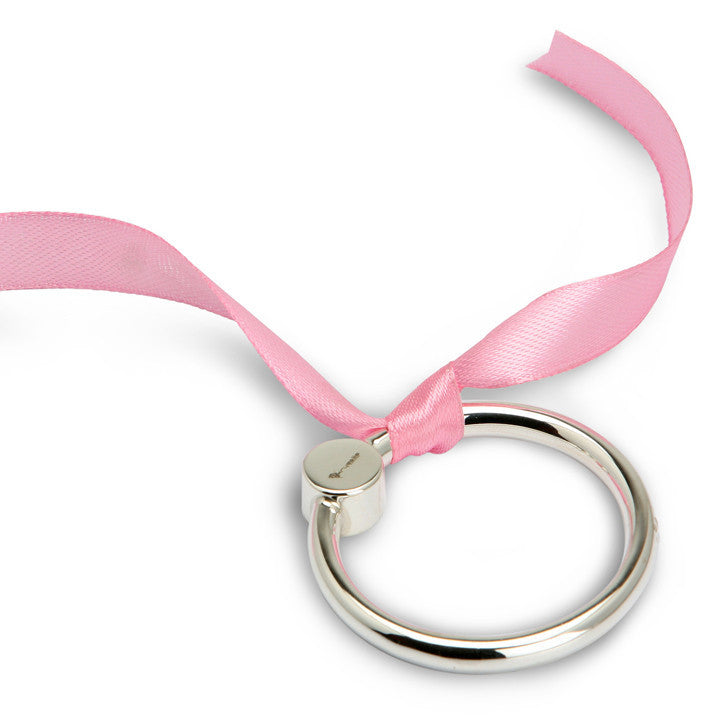 Sterling Silver Gift Set <br> With Pacifier & Flat Ring Rattles