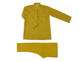 Krishna Mehta Yellow Embroidered Kurta