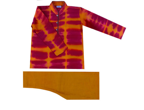 Krishna Mehta Tie-Dye Kurta Churidar Set